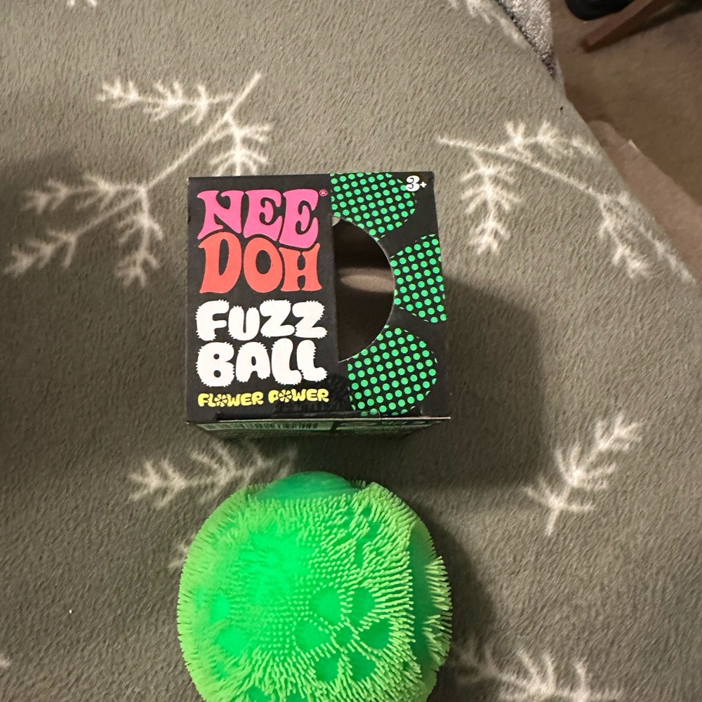 NeeDoh Green Fuzz Ball Toy